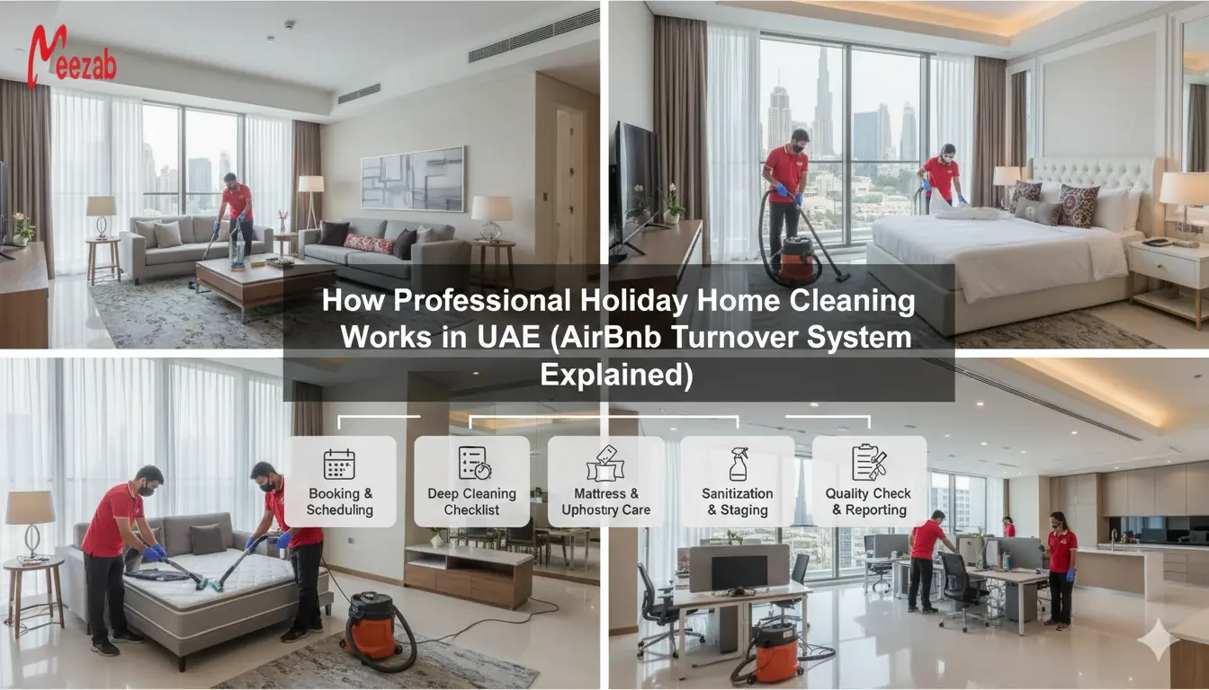 How Professional Holiday Home Cleaning Works in UAE (Airbnb Turnover System Explained)
