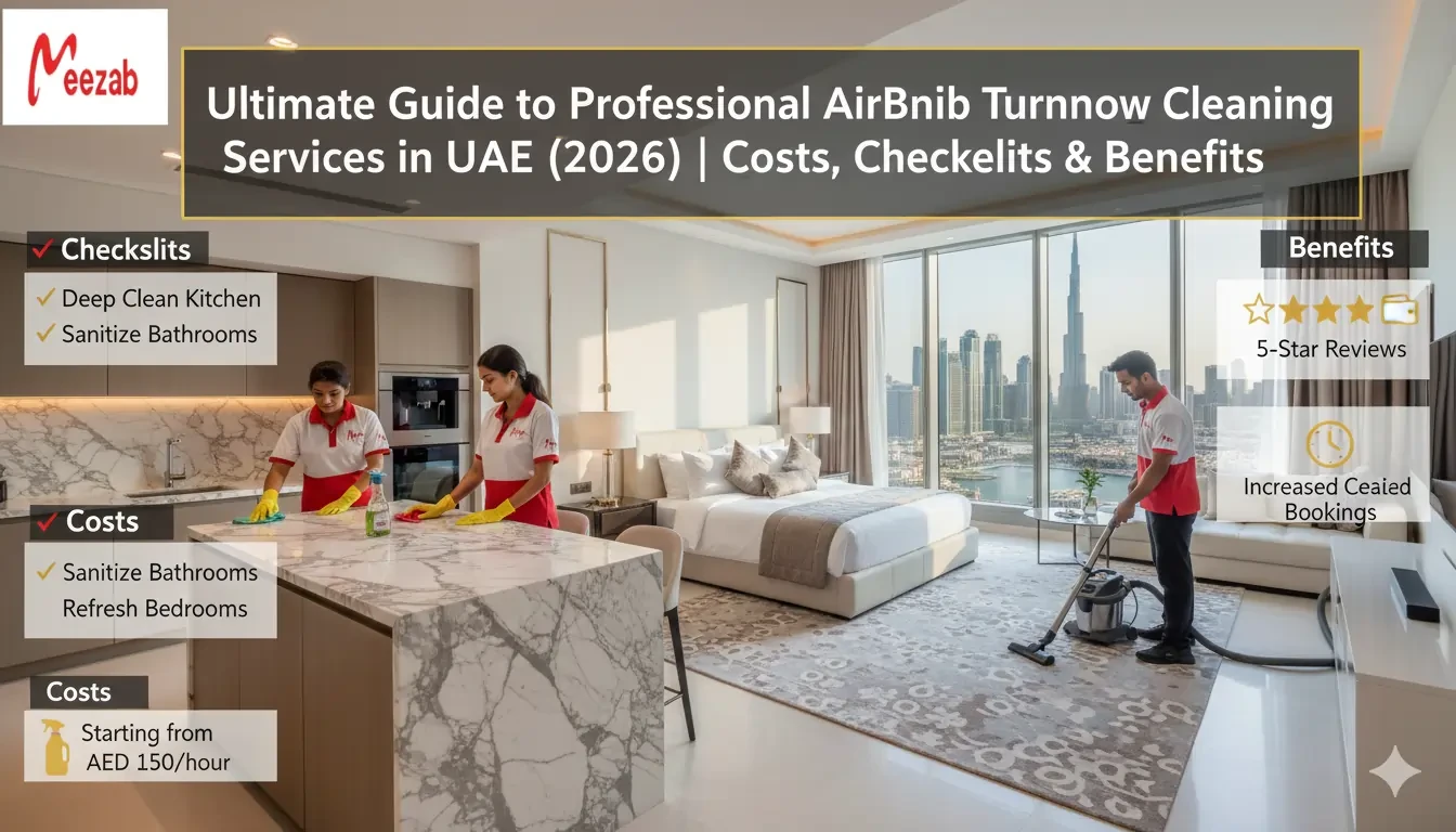 Ultimate Guide to Professional Airbnb Turnover Cleaning Services in UAE (2026) | Costs, Checklists & Benefits