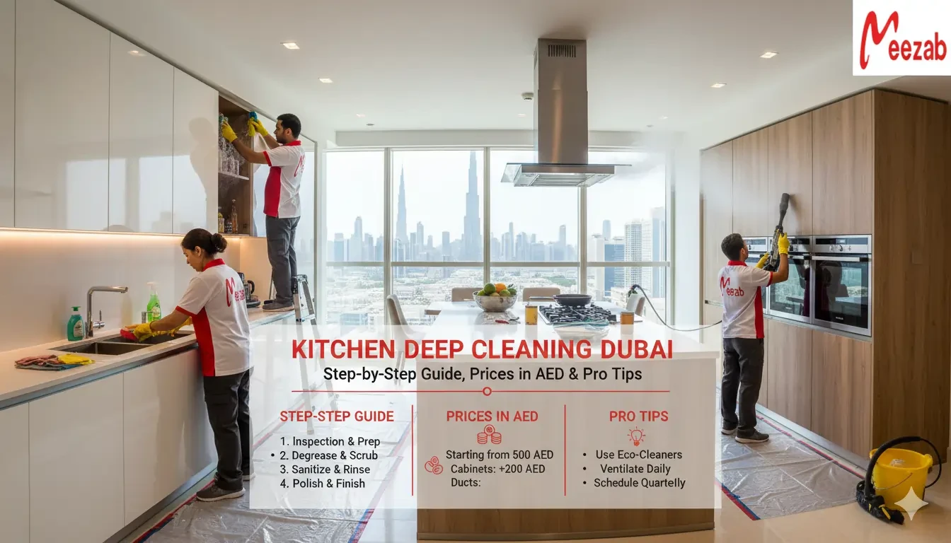 Kitchen Deep Cleaning Dubai – Step-by-Step Guide, Prices in AED & Pro Tips